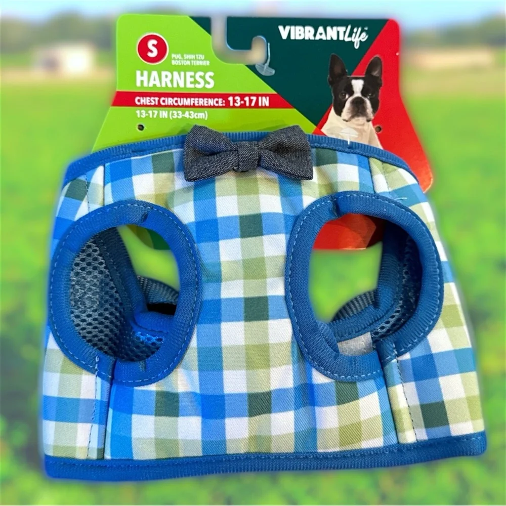 Vibrant Life Dog Plaid Bow Tie Harness